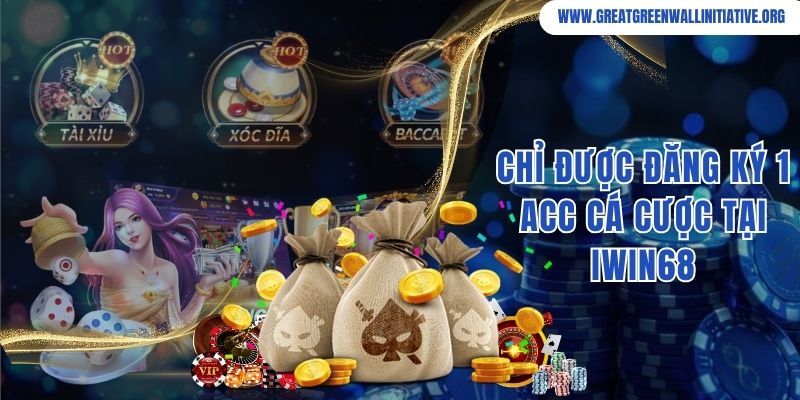 Iwin68 - Trải Nghiệm Liền Tay, Săn Ngay Thưởng Khủng 4 Tuyệt đối chỉ được phép đăng ký 1 acc chơi game tại Iwin68