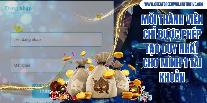 Mỗi thành viên chỉ được phép tạo duy nhất cho mình 1 tài khoản Shbet